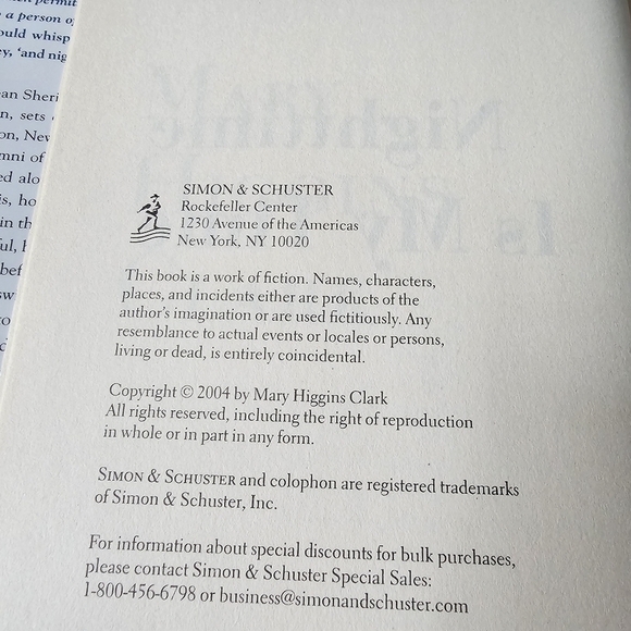 Nighttime Is My Time Book, Mary Higgins Clark, Hardcover, Mystery Novel - Picture 7 of 8